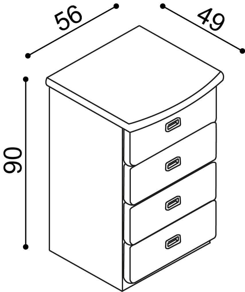 Komoda JELÍNEK REBEKA E1Z4 Materiál: Dub, Moření: Přírodní (obrázek 3)