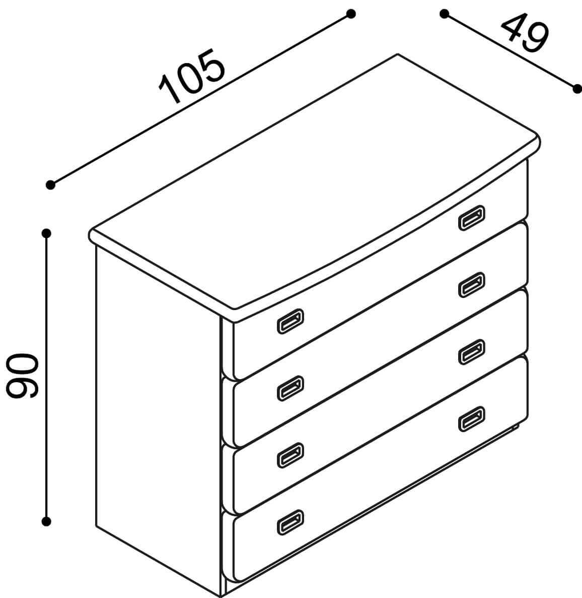 Komoda JELÍNEK REBEKA E2Z4 Materiál: Dub, Moření: Přírodní (obrázek 3)