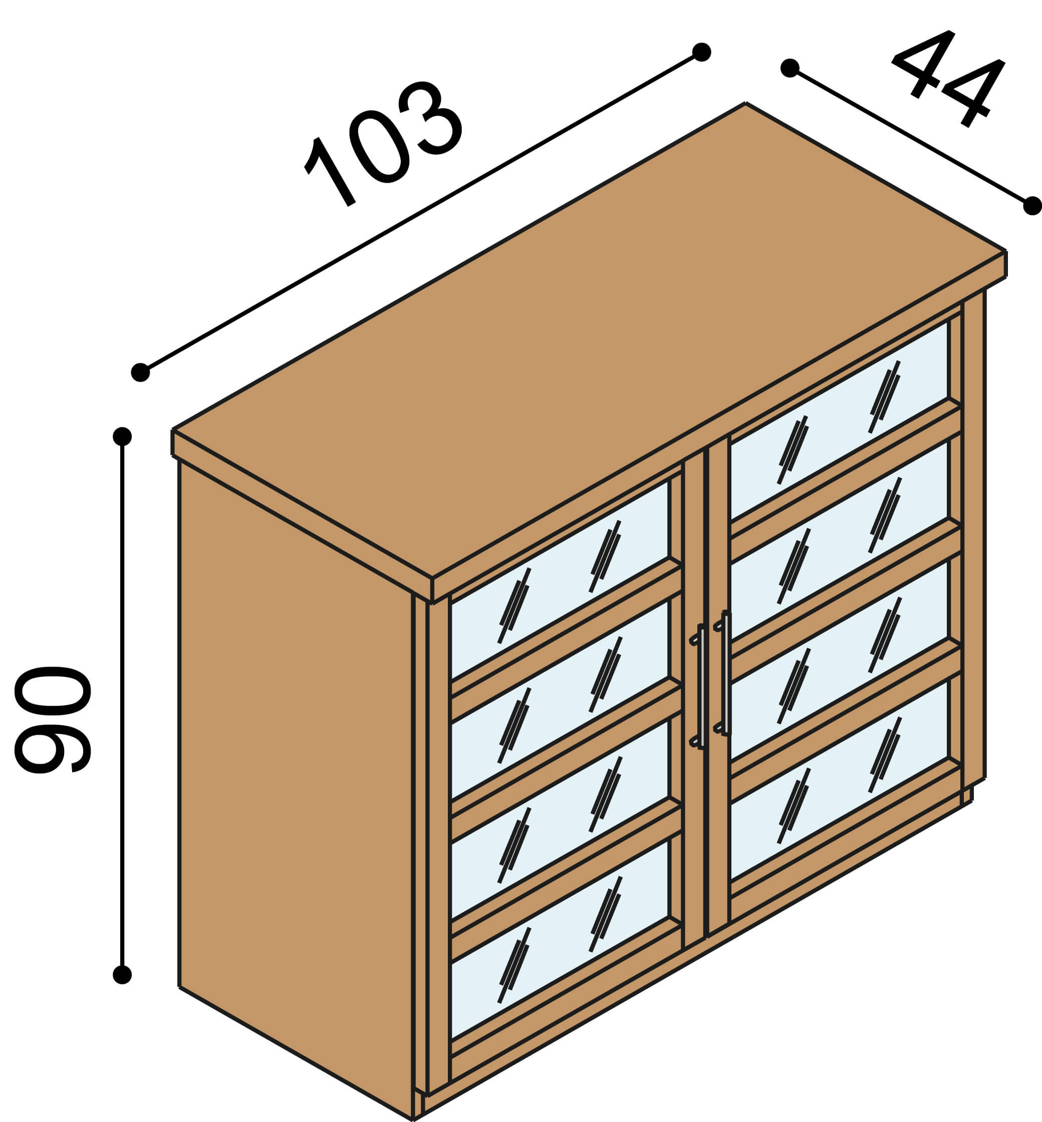 Komoda JELÍNEK RÁCHEL R2SS Materiál: Dub, Moření: Přírodní (obrázek 3)