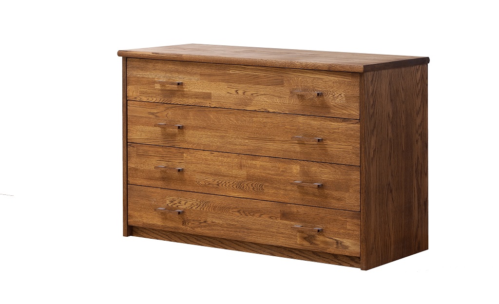 Levně Komoda BMB rádiusové hrany dub průběžný Materiál: Dub průběžný, Moření: Bělený olej