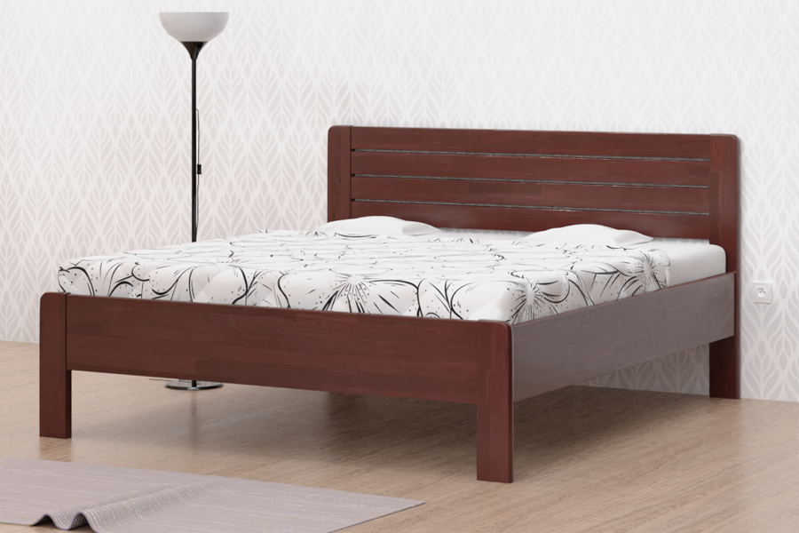Postel BMB Sofi Lux XL - Masivní Buk Rozměr: 90x200 cm, Provedení rohů: Rovné, Moření: 71 - Lak (obrázek 3)