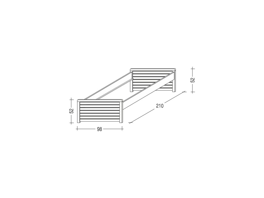 Gazel Postel THOMASIS 1 buk + lamelový rošt + matrace Rozměr: 90x200 cm (obrázek 5)