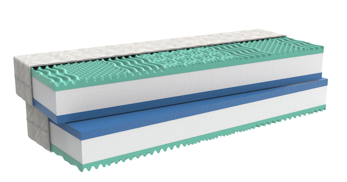 Levně MPO Matrace Matrace MPO Aloe Comfort 1+1 zdarma + polštář zdarma Rozměr: 100x200 cm, Potah: Aloe Vera