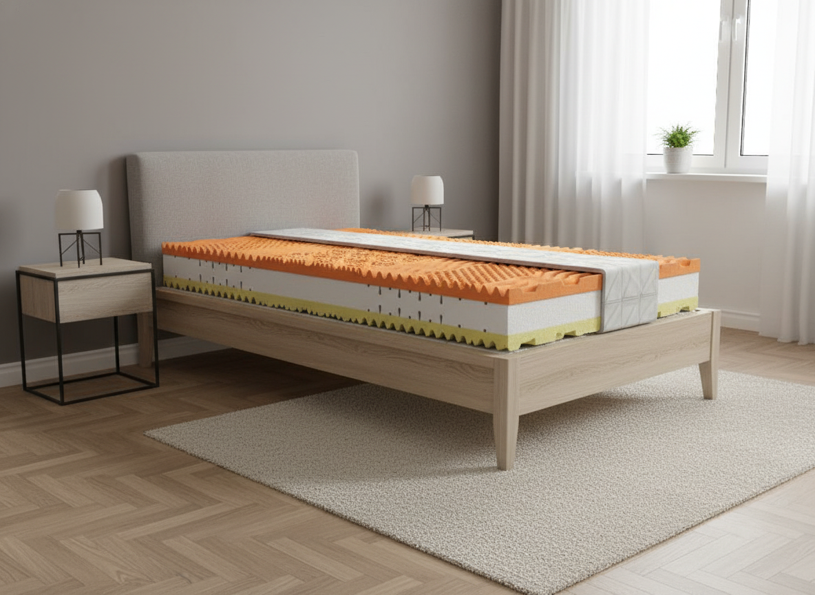 MPO Matrace Matrace MPO  Duo visco + polštář zdarma Rozměr: 80x190 cm, Potah: Aloe Vera (obrázek 3)