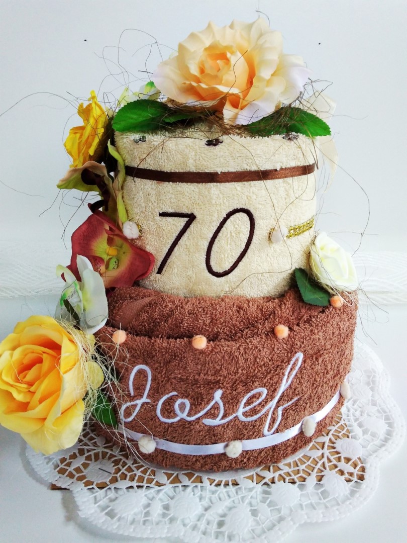 VER Textilní dort se jménem dvoupatrový