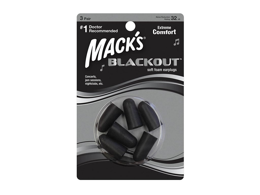 Špunty do uší na hlasitou hudbu Mack's Blackout® Množství: 3 páry (obrázek 4)
