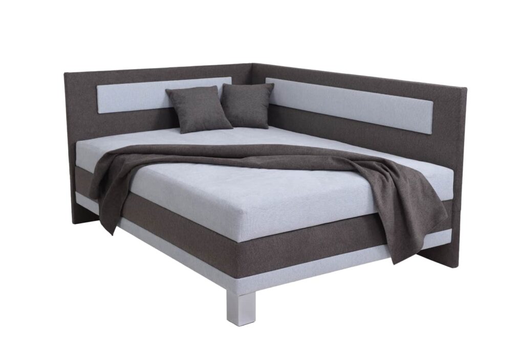 Levně Rohová čalouněná postel LIZ s úložným prostorem a matrací Rozměr: 100x200 cm, Potahová látka: Letto11