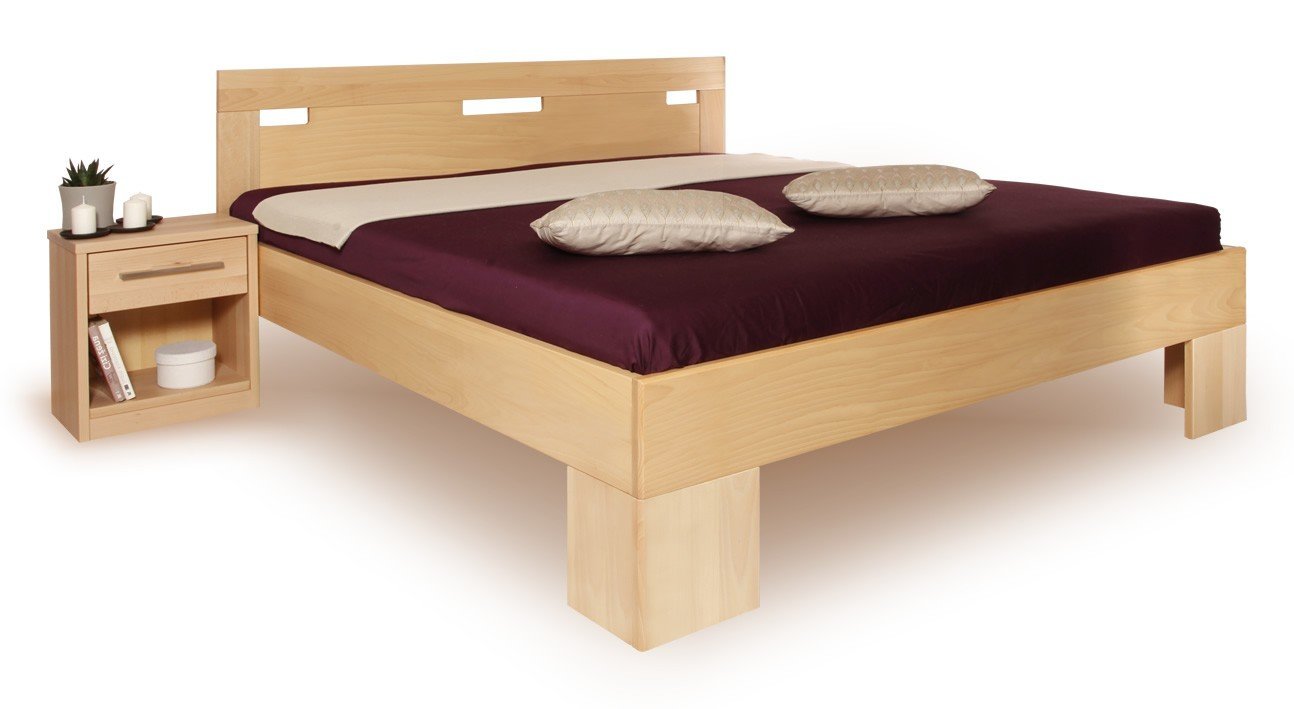 Postel Kolacia design Varezza 6A - masiv buk Rozměr: 80x190 cm, Moření: Olej č. 1