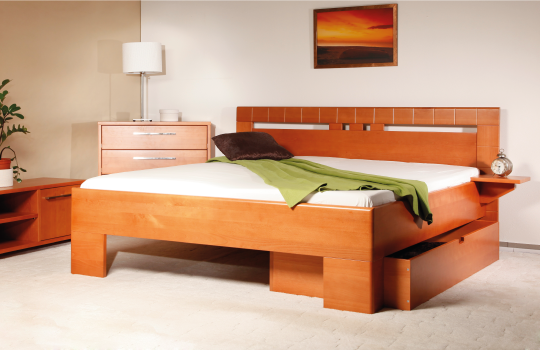 Postel Kolacia design Varezza 1 - masiv buk Rozměr: 80x190 cm, Moření: Olej č. 1