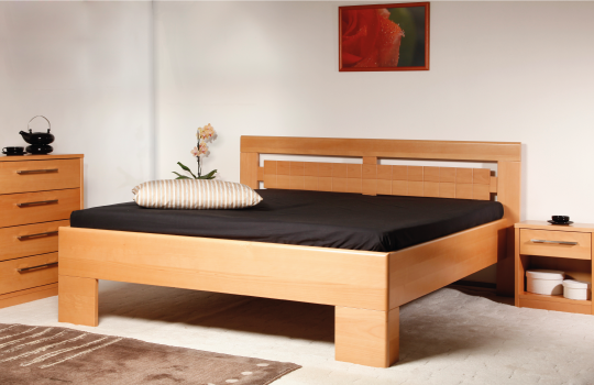 Postel Kolacia design Varezza 3 - masiv buk Rozměr: 80x190 cm, Moření: Olej č. 1