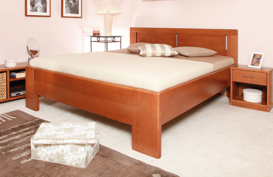Levně Postel Kolacia design DeLuxe 3 - masiv buk Rozměr: 140x200 cm, Moření: Olej č. 6