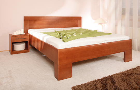 Levně Postel Kolacia design Varezza 7 - masiv buk Rozměr: 85x195 cm, Moření: Olej č. 6