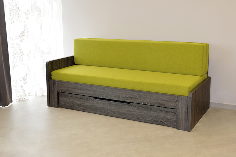 Levně Ahorn Duovita levá/pravá područka Rozměr: 80/150x200 cm, Barva lamina: Akát, Rošt: Laťový
