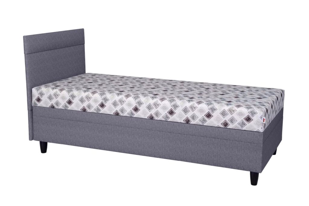 Čalouněná postel NEO s čelem, úložným prostorem a matrací Rozměr: 80x200 cm, Potahová látka: ALFA8