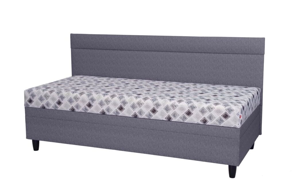 Levně Čalouněná postel NEO s čelem, úložným prostorem a matrací Rozměr: 80x200 cm, Potahová látka: Aragon90