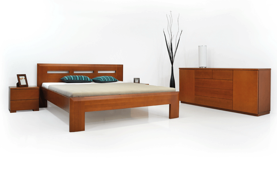 Levně Postel GWdesign Caspo Rozměr: 100x200 cm, Moření: Buk-B0