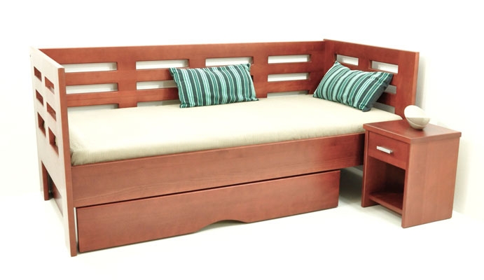 Postel GWdesign Kamila III Rozměr: 90x200 cm, Moření: Buk-B0 (obrázek 3)