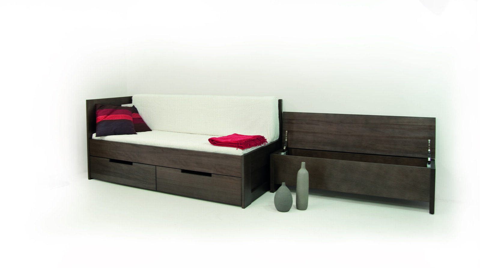 Levně Postel GWdesign Kamila II combi Levá Rozměr: 100x200 cm, Moření: Jasan-J0
