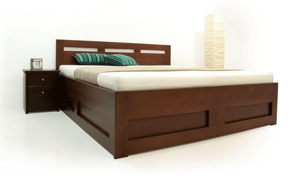 Levně Postel GWdesign Cortina s úložným prostorem Rozměr: 100x200 cm, Moření: Buk-B0