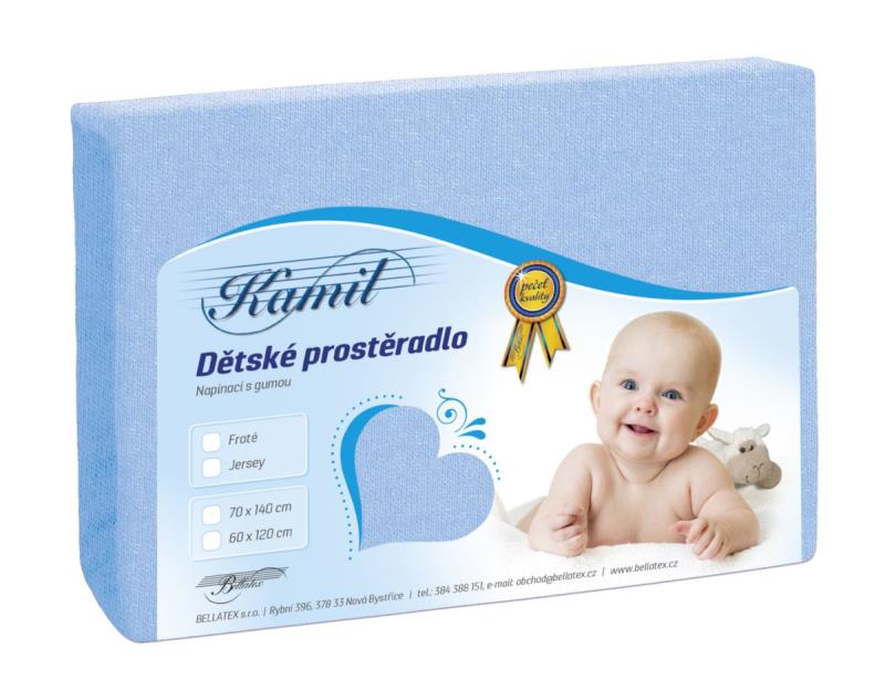 veratex Dětské jersey prostěradlo sv.modrá 60x120 cm