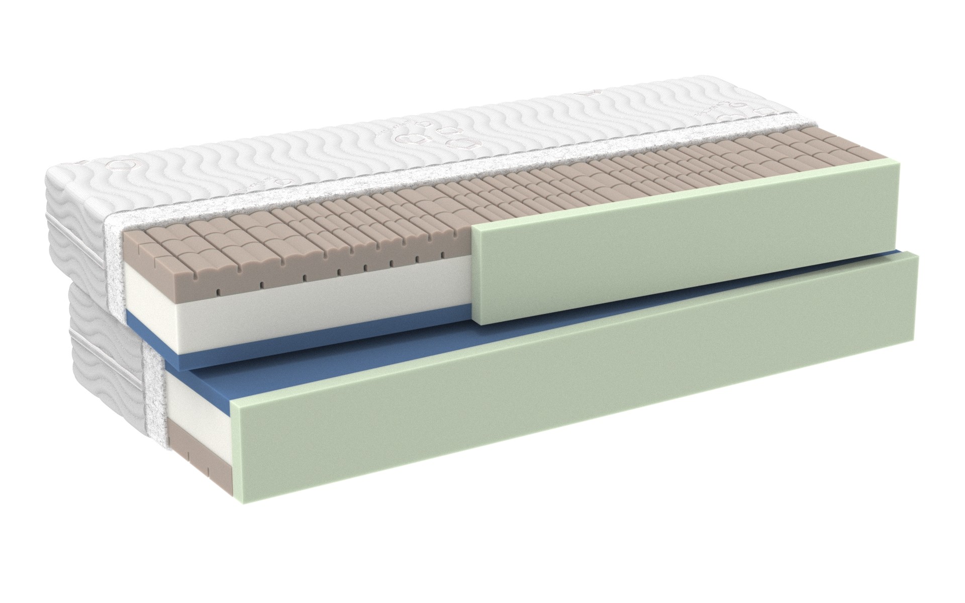 Levně MPO Matrace Matrace MPO Ortho senior 1+1 zdarma + polštář zdarma Rozměr: 100x200 cm, Potah: Aloe Vera