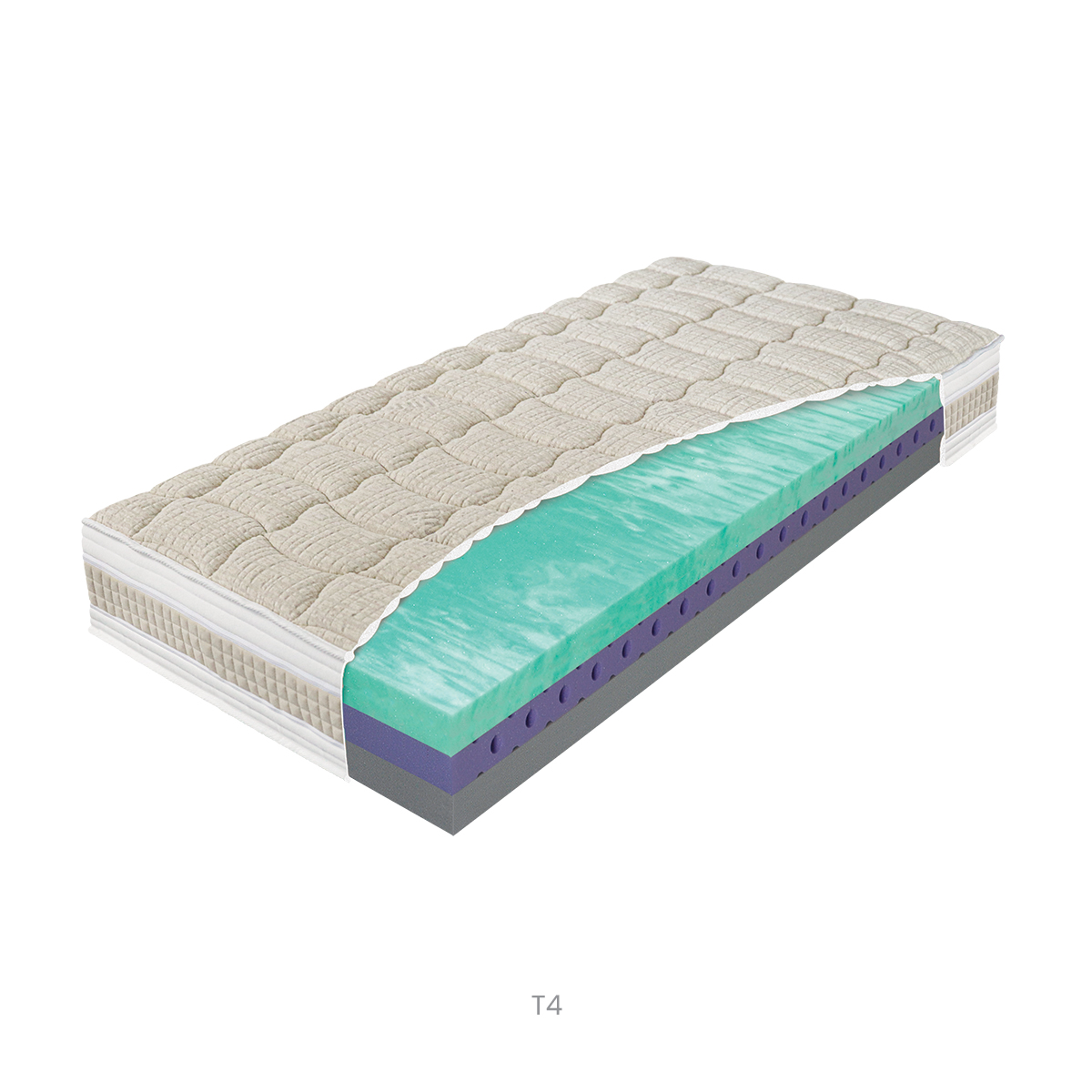 Levně Zdravotní matrace Materasso Biogreen line T4 Rozměr: 130x200 cm