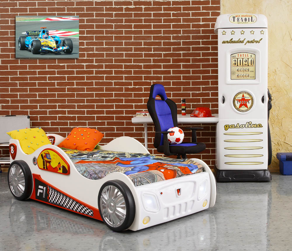 Levně Dětská postel Monza auto bílá
