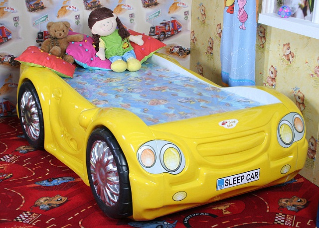 Levně Dětská postel auto Sleepcar žlutá