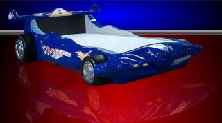Levně dětská auto postel Formule 1 - modrá