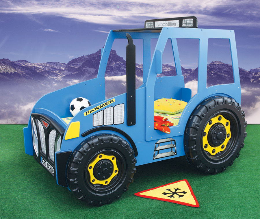 Levně Dětská postel Traktor modrý