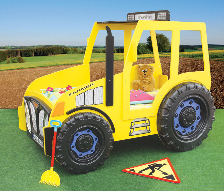 Levně Dětská postel Traktor žlutý
