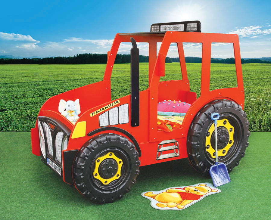 Levně Dětská postel Traktor červený