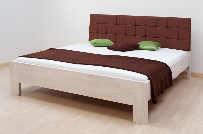 Levně Postel BMB Denerys Paradise - Průběžný Buk Rozměr: 120x200 cm, Provedení rohů: Oblé, Moření: 01 - Bílá