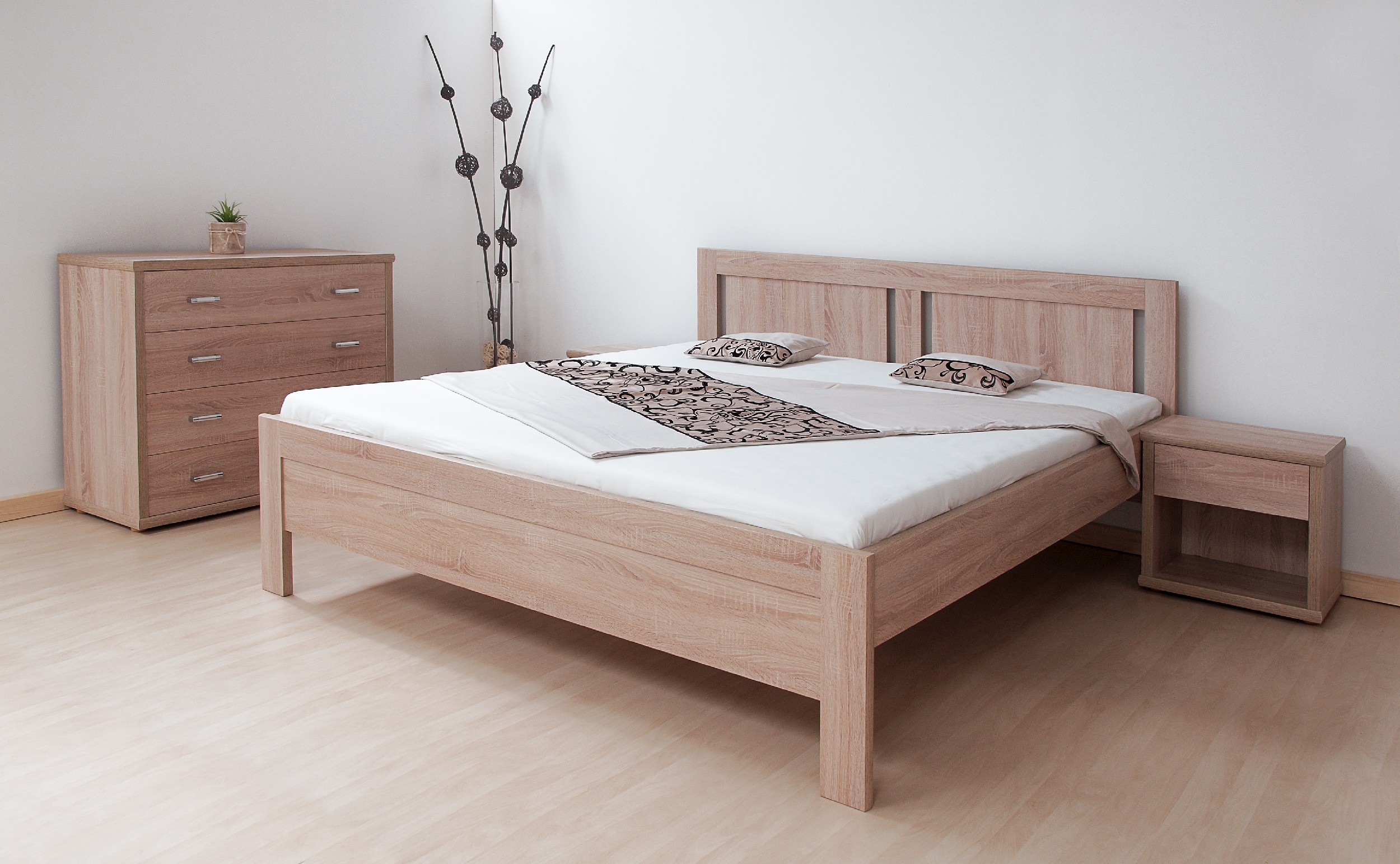 Postel BMB Karlo night - Masivní buk Rozměr: 90x200 cm, Provedení rohů: Rovné, Moření: 71 - Lak (obrázek 4)