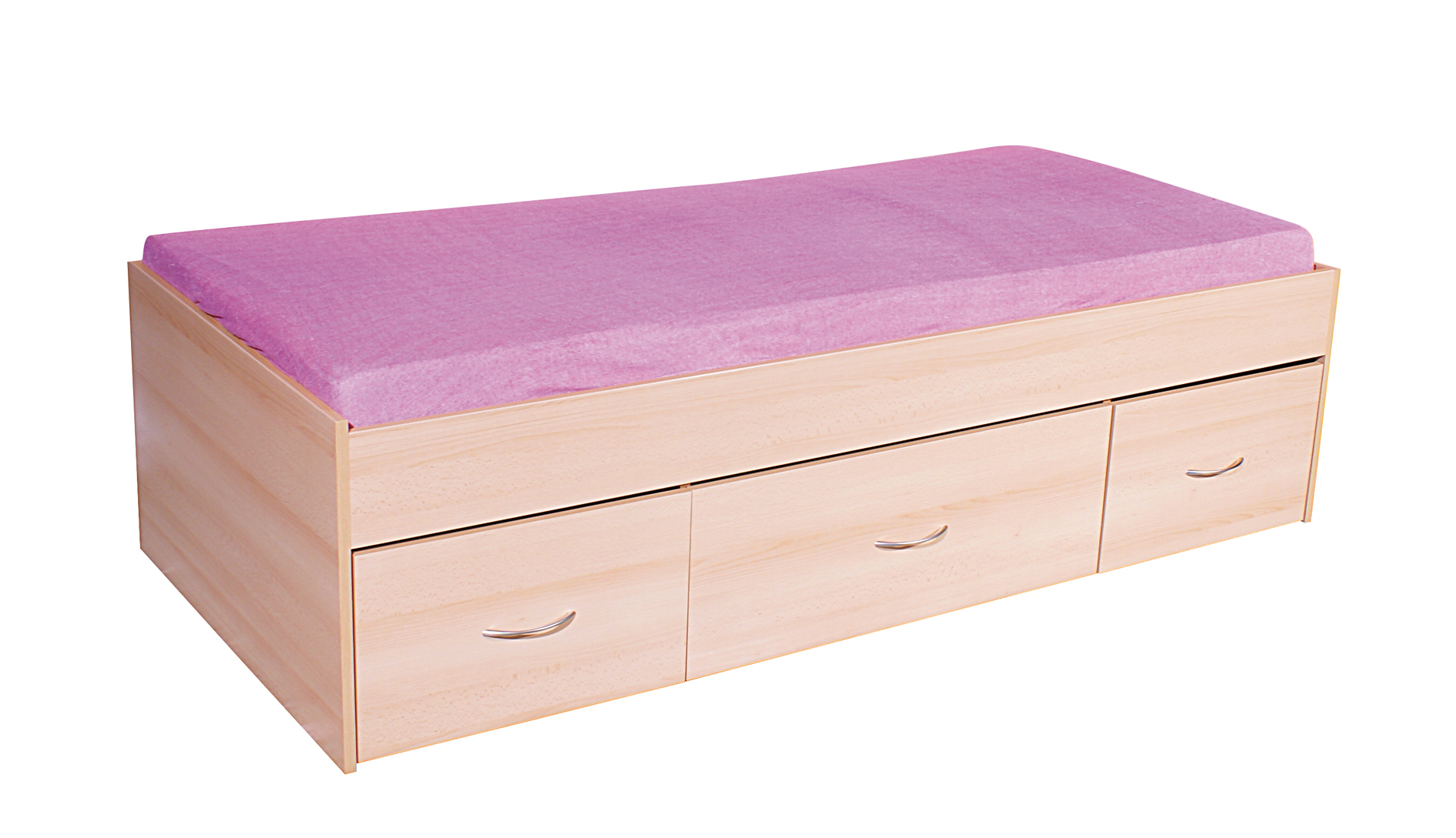 Levně Lermo Zvýšená postel z lamina BETA s úložným prostorem Rozměr: 90x200 cm, Dekor: antracit