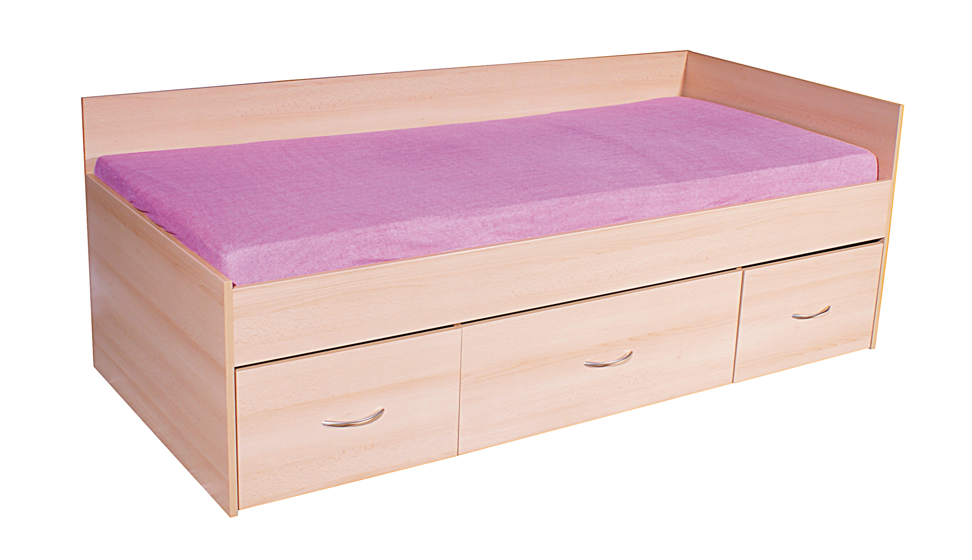 Levně Lermo Zvýšená postel z lamina GAMA s úložným prostorem Rozměr: 90x200 cm, Dekor: antracit
