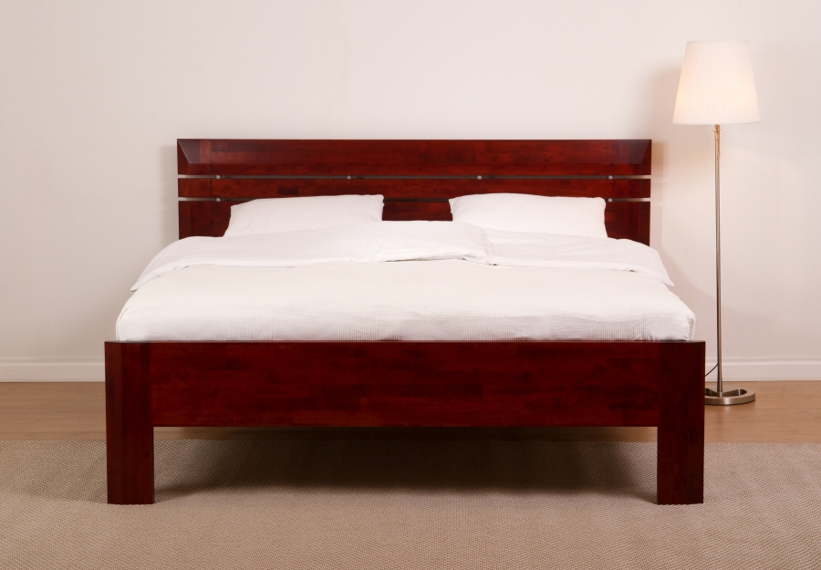 Postel BMB Ella Lux - Dub průběžný Rozměr: 90x200 cm, Provedení rohů: Rovné, Moření: Patina (obrázek 3)