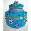 fotbalovy textilni dort dvoupatrovy vysita kopacka s micem moznost vysit jmeno prezdivku doplatek 75kc 21 barev