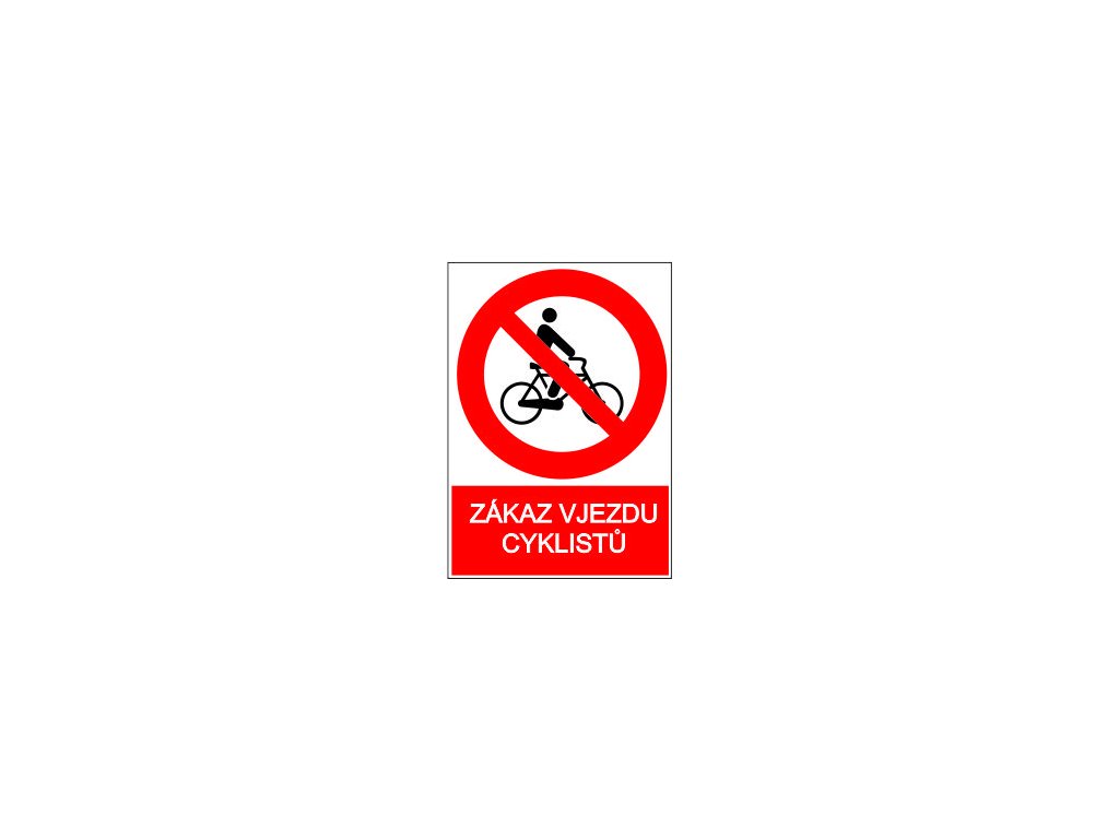 zákaz vjezdu cyklistů