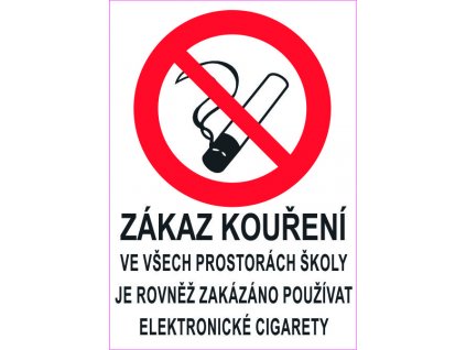 zákaz kouření v prostoru školy