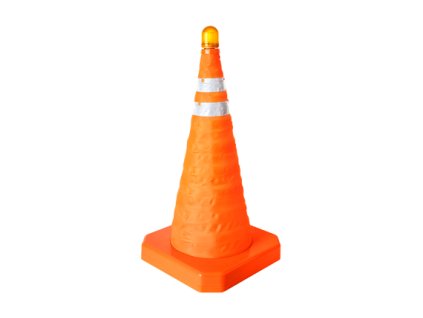 collapsible traffic cone with led flashing light