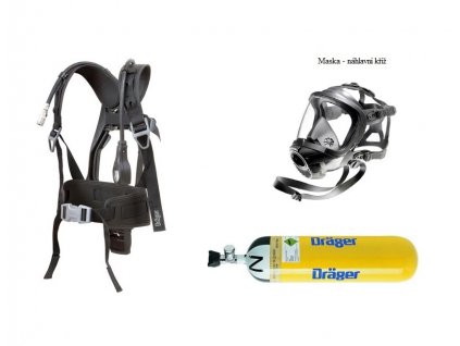Dýchací přístroj DRÄGER PSS4000 maska FPS 7730, kompozit lahev