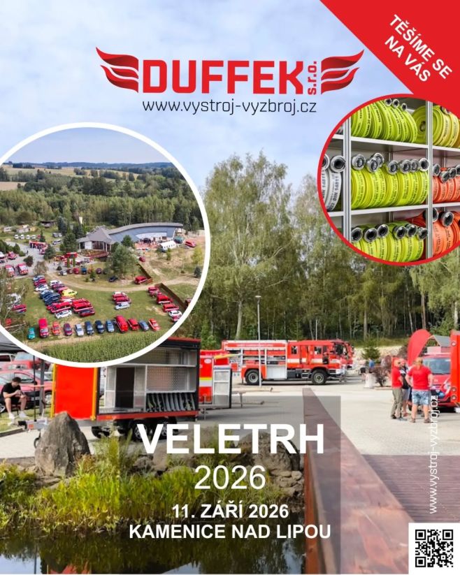 11. září se na Vás těšíme 🚒 Veletrh Duffek s.r.o. 2026 😎❤️🚒 #vastym #duffeksro #vystroj #vyzbroj