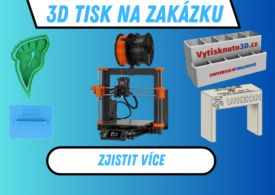 3D tisk na zakázku – 3D tiskárna Prusa MK4 a ukázky vytištěných výrobků
