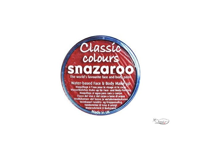 Barva na obličej Snazaroo 18ml - 055 Červená