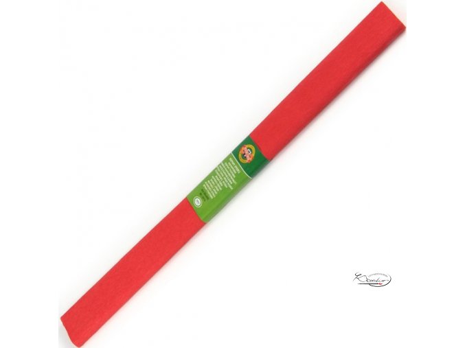 Krepový papír - červený 200x50cm