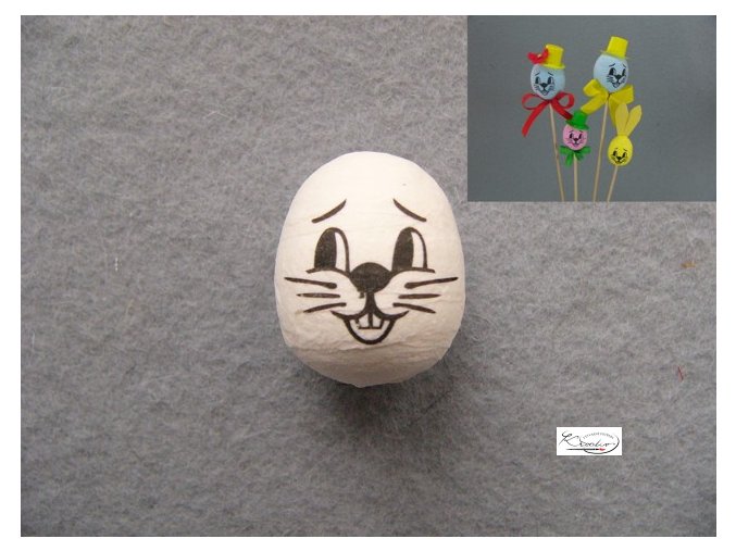 Vatová hlavička zajíc 18mm