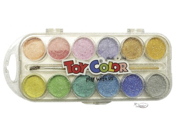 Vodové barvy Toy Color s perletí 12