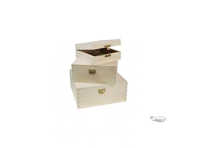Dřevěná krabička 34610 12x12x7,5 cm