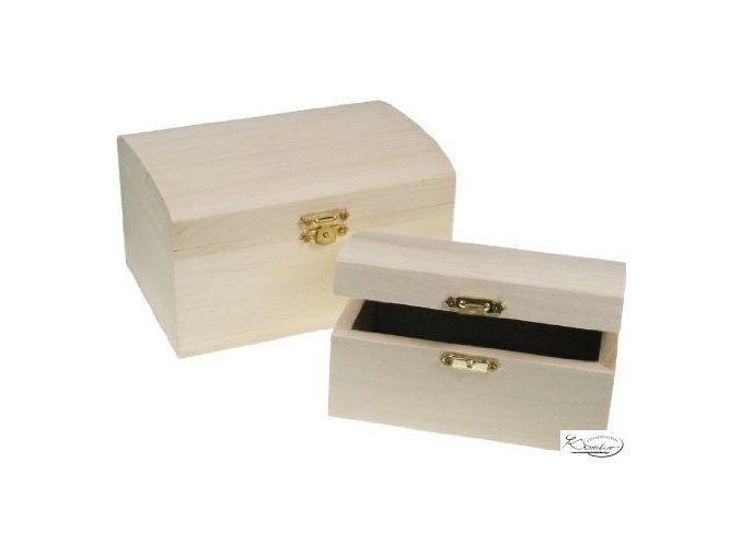 Dřevěná krabička 34600 12,5x7,5x6,4 cm zaoblená